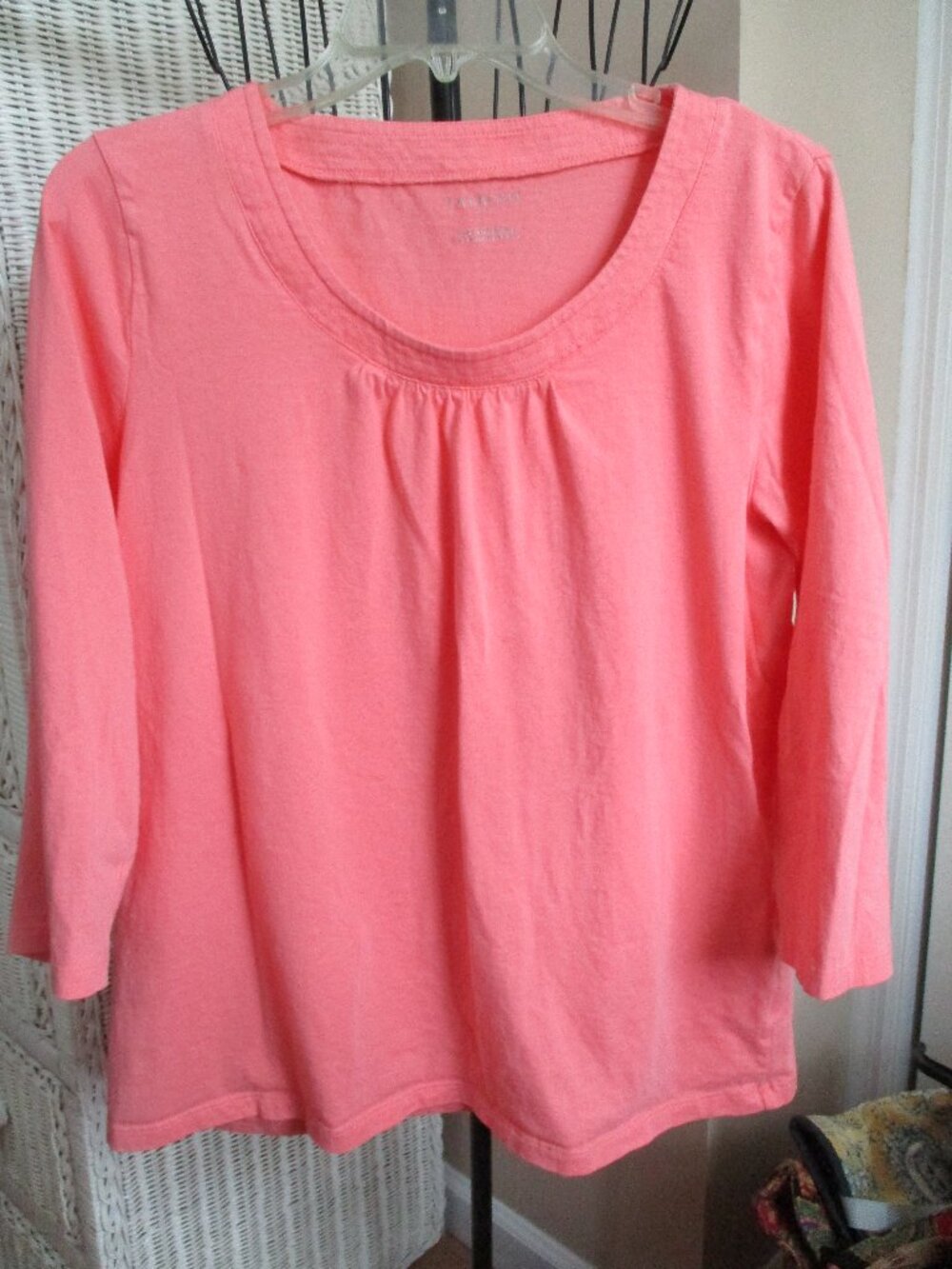 Talbots Size Large Peach Orange Knit Top